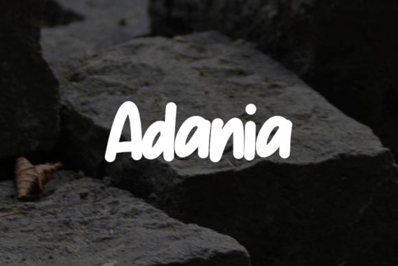 Adania: A Script Font for Dynamic Web Design