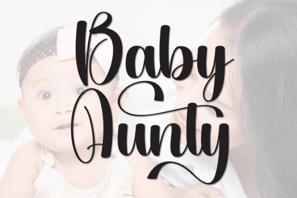 Baby Aunty Script Font for Crafters and Product Creators
