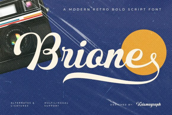 Brione: A Bold Script Font for Modern Web Design