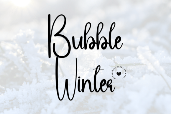 Bubble Winter: A Handwritten Font for Cozy Craft Projects