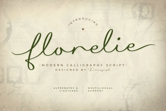 Florelie: A Timeless Script Font for Editorial Design