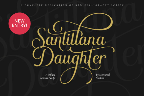 Santillana Daughter: A Script Font for Elegance and Branding
