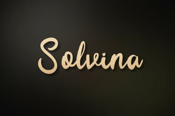 Solvina: A Script Font for Modern Web Design