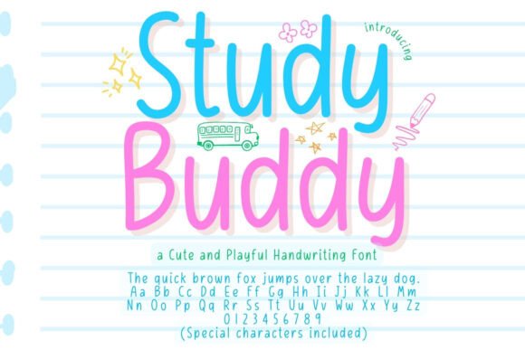 Study Buddy: A Playful Font for Web Design and Brand Identity
